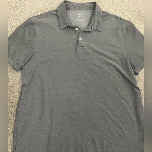 H&M gray polo shirt. Slim fit, medium.